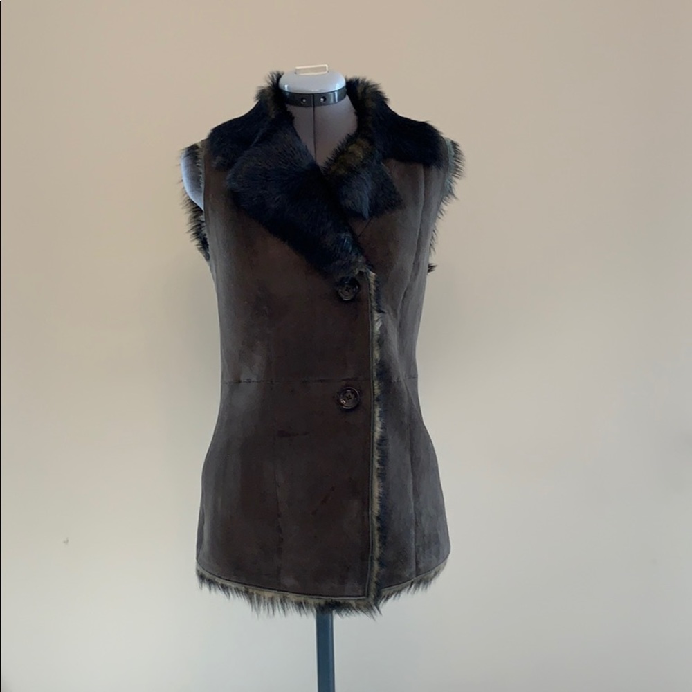 BASLER Brown Fur Vest - Size 34